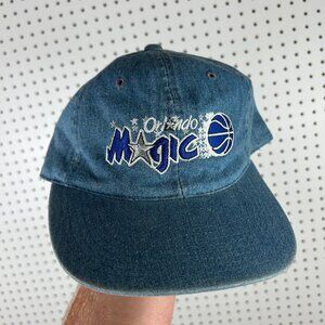 Orlando‎ Magic NBA Hat Strap Back Denim Blue Jean 90s Vintage Penny Hardaway Y2K